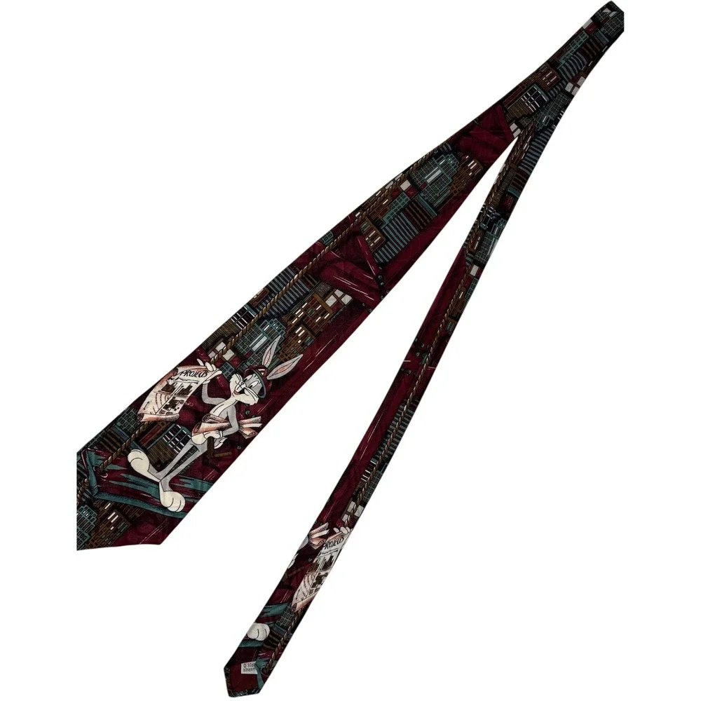 Looney Tunes Bugs Bunny Architect Tie International 100% Silk Men's Necktie‎